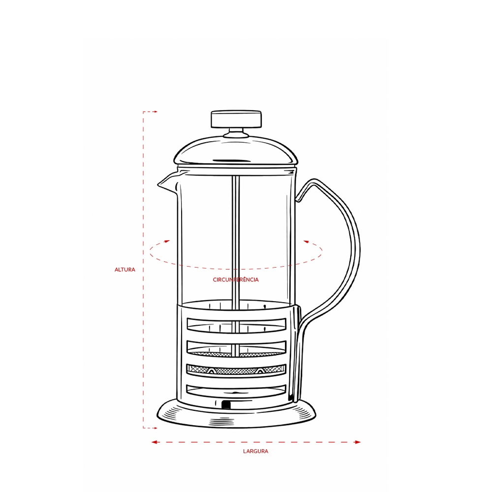 Cafeteira Prensa Francesa 350ml 27344d5
