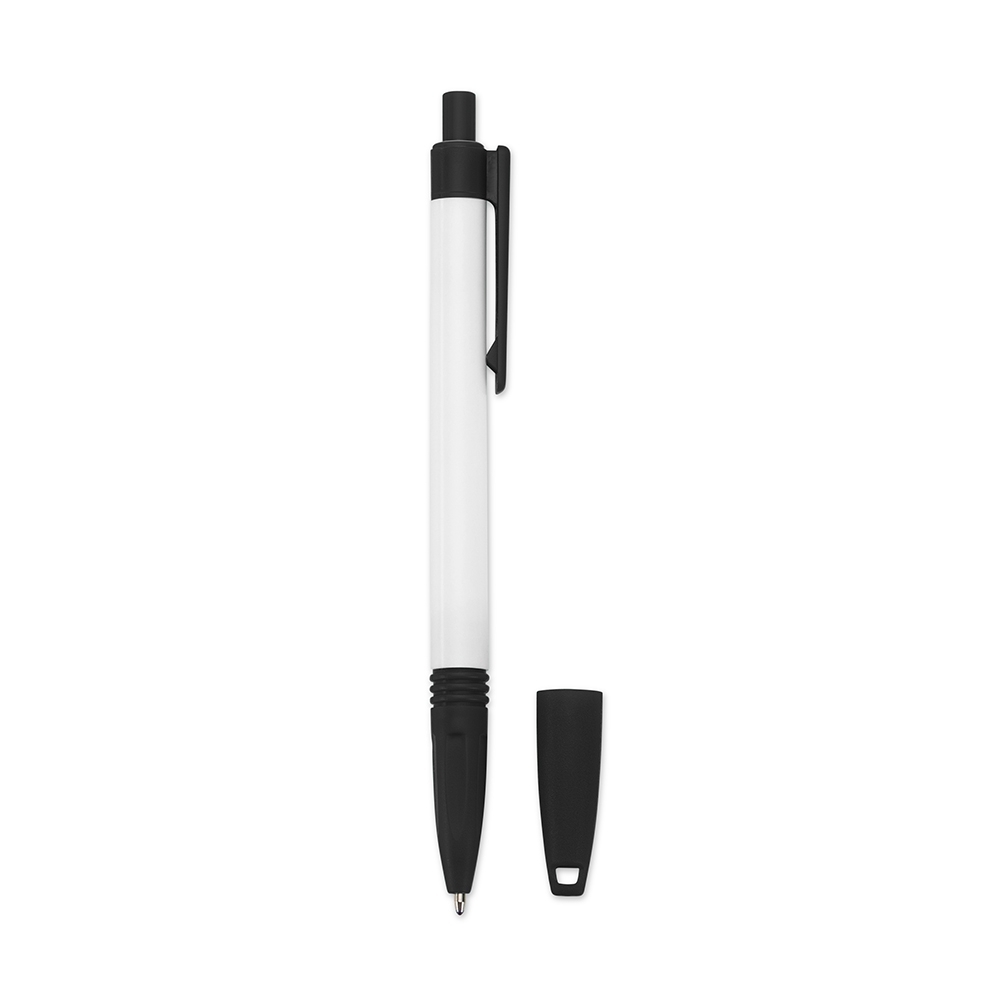 Caneta Plastica com Cordao PRETO
