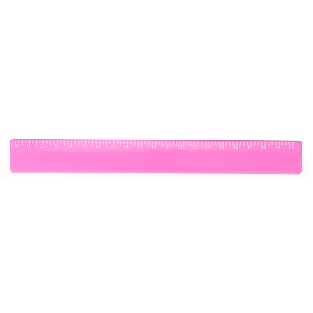 Regua Plastica 20cm ROSA
