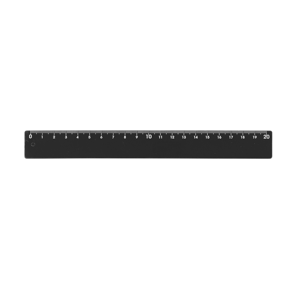 Regua Plastica 20cm PRETO