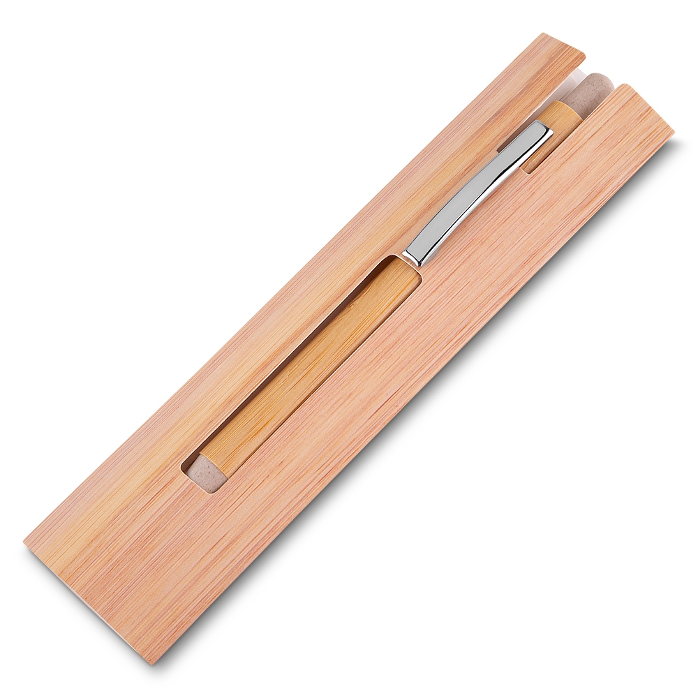 Caneta Ecologica de Bambu com Estojo 13714d2