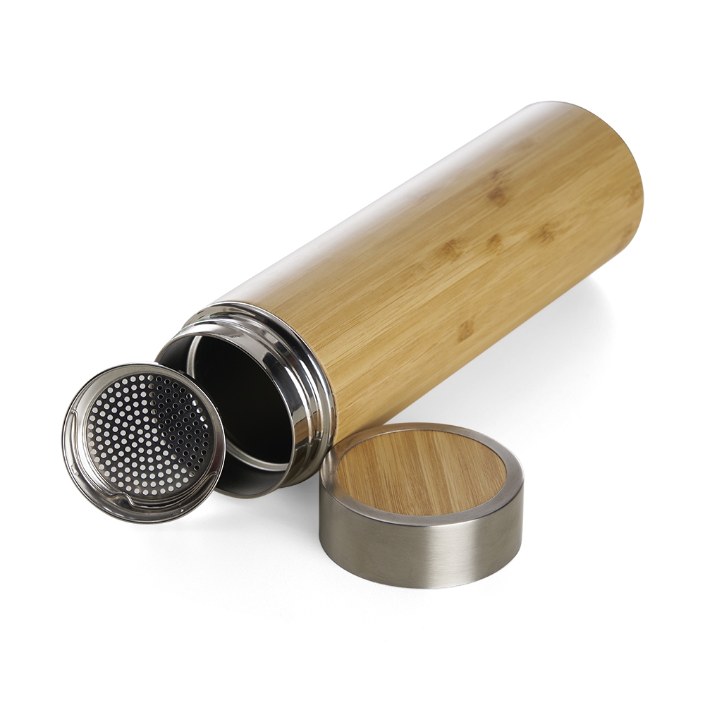 Garrafa Bambu Parede Dupla ml com Infusor 13919d3