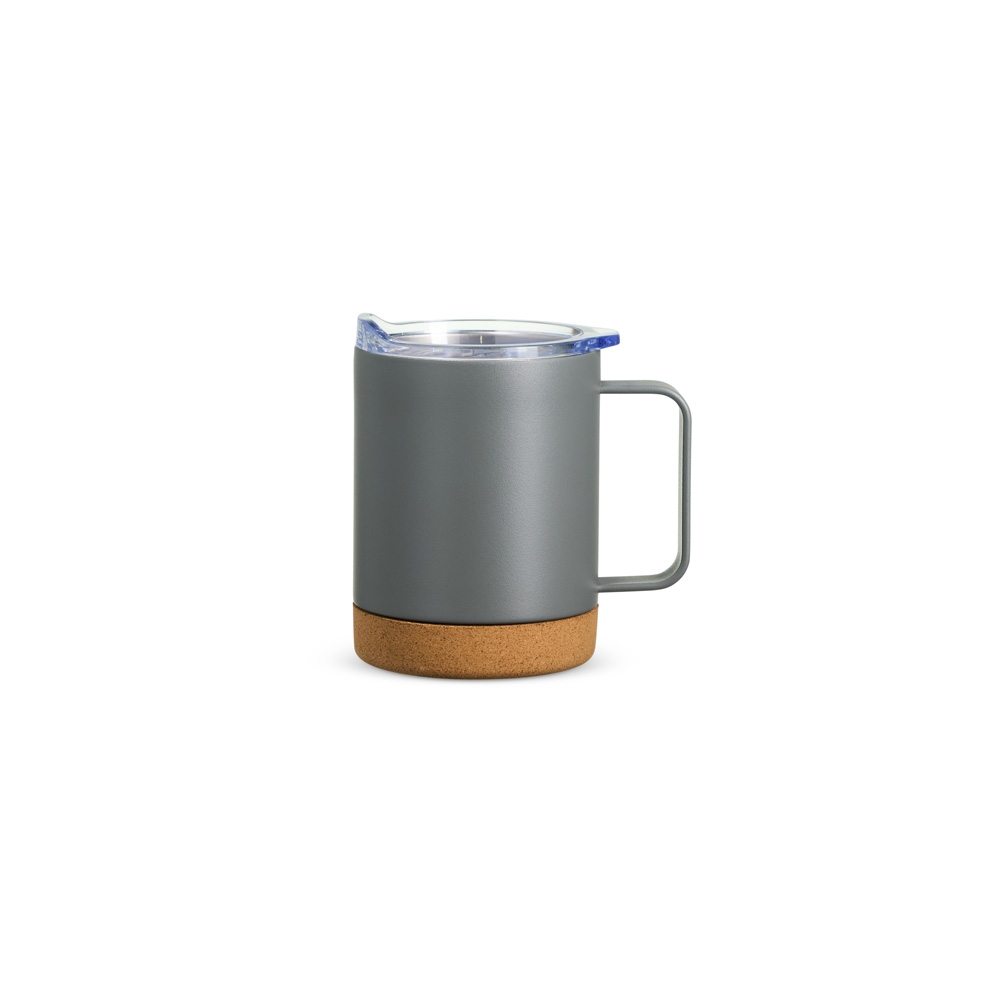 Caneca Termica com Cortica de 400ml CINZA
