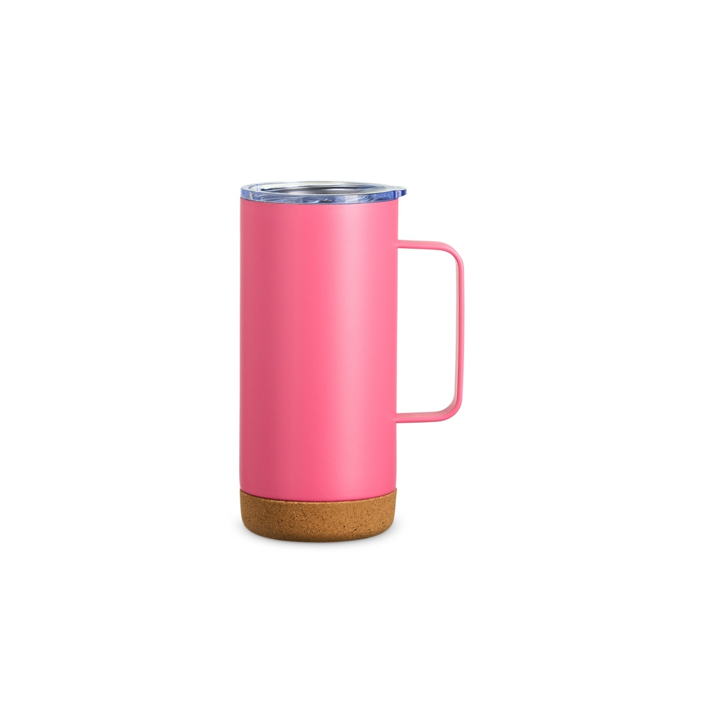 Caneca Termica com Cortica de 500ml ROSA