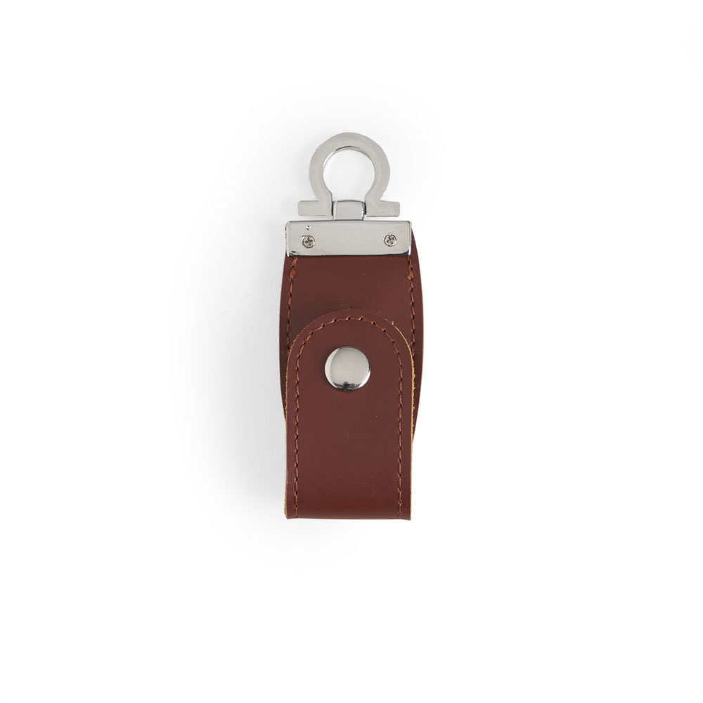 Pen Drive Couro 4GB 8GB 16GB MARROM 14249d2