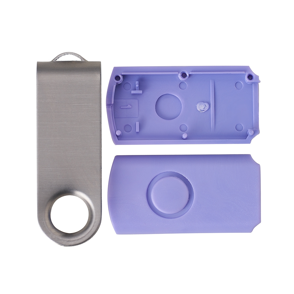 Carcaca Pen Drive Giratorio Escovado ROXO