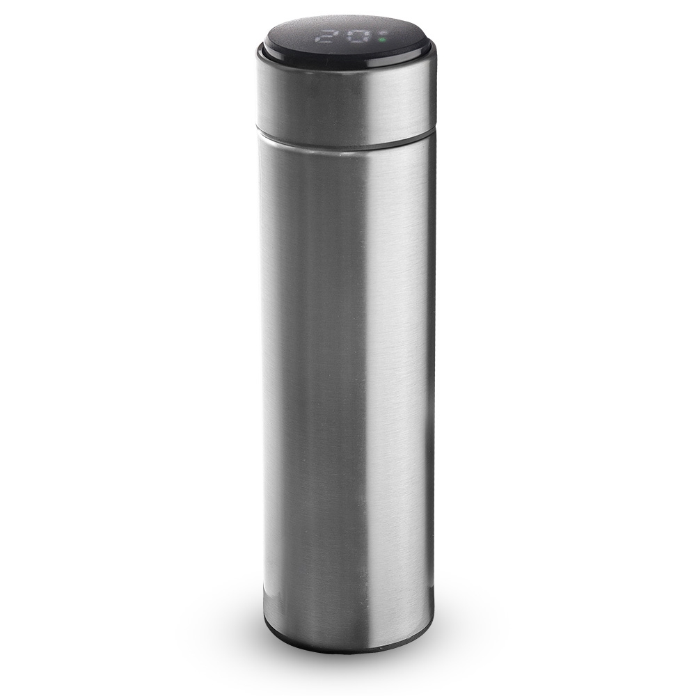 Garrafa Inox ml com Display LED PRATA