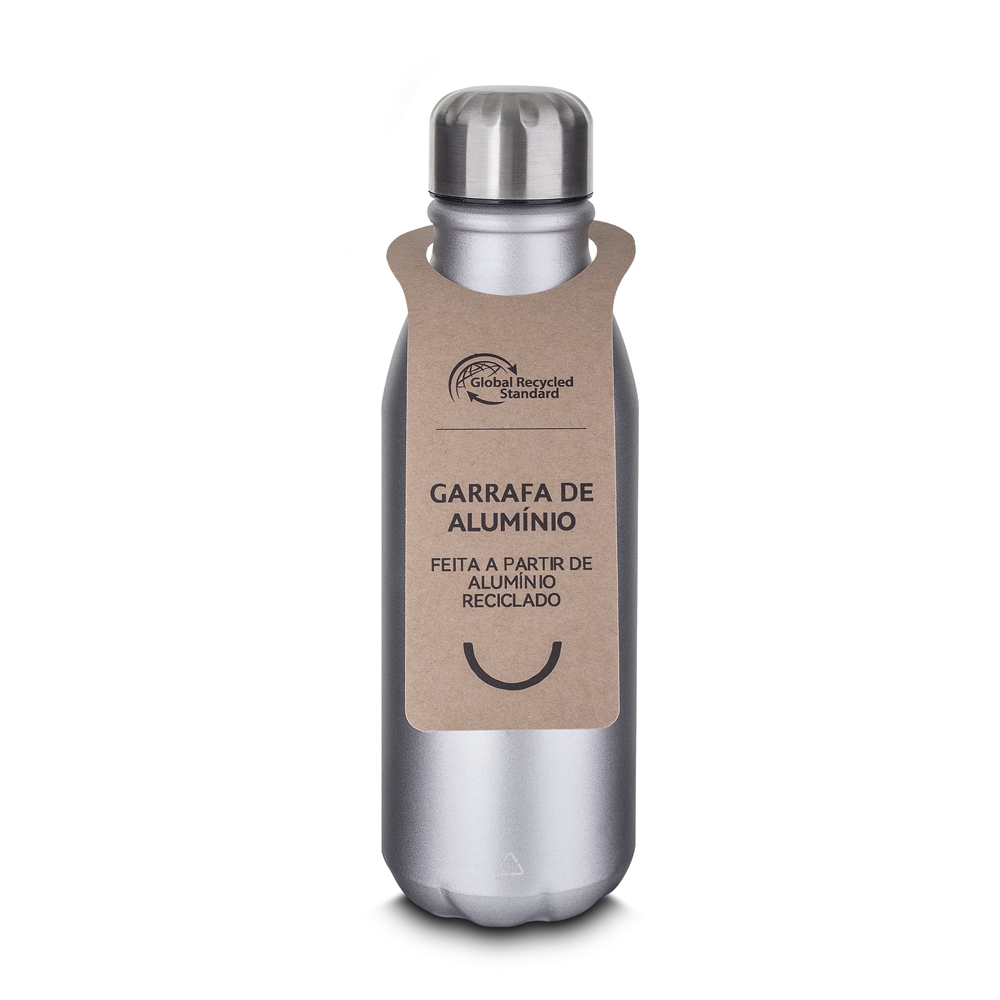 Garrafa Aluminio 600ml PRATA