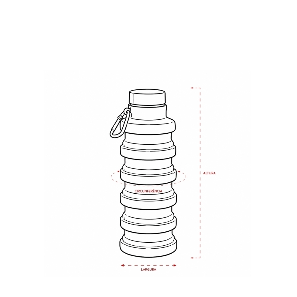 Garrafa Retratil Silicone 500ml 27923d5